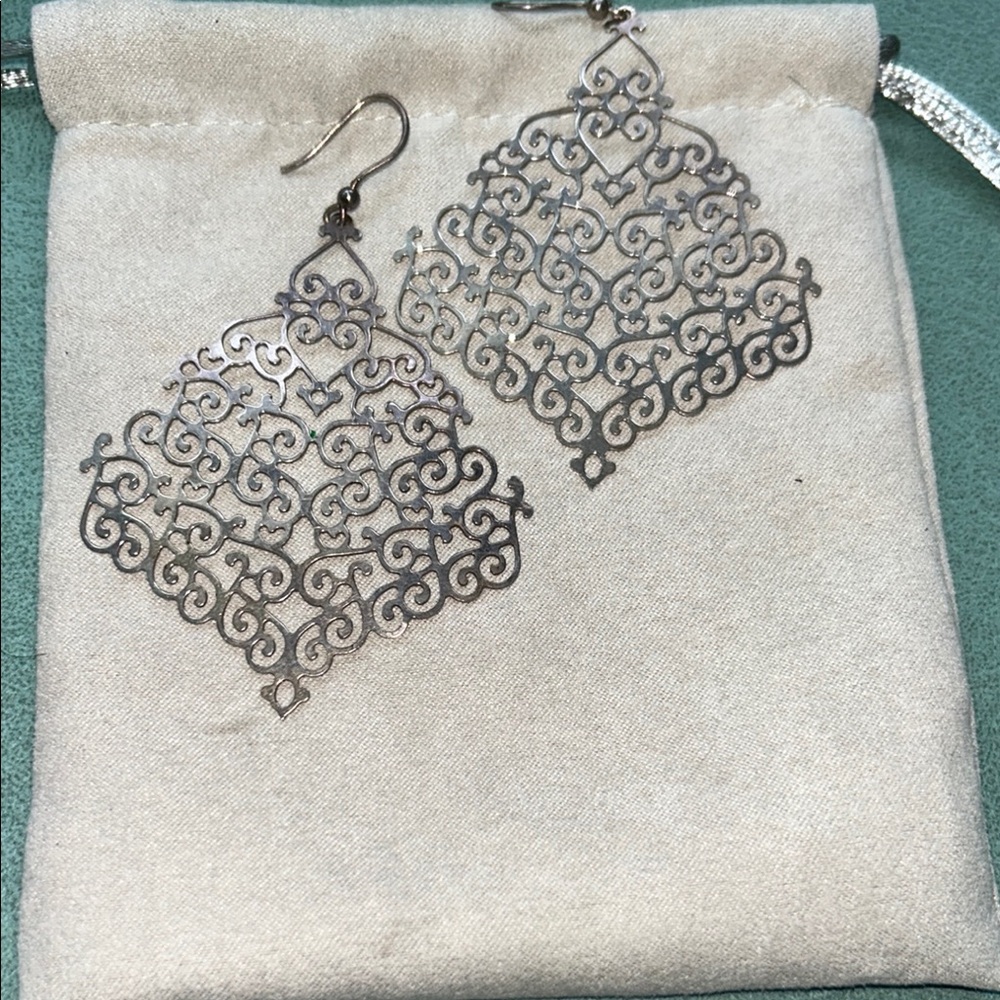 Elegant Sterling Silver Filigree Earrings NWT